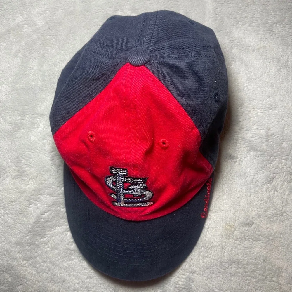 St Louis Cardinals Hat Womens Navy Red Fan Favorite MLB Sequined Logo Adjustable